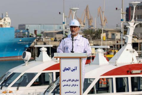 Amir Rastegari at the Heydar-Class Vessel Induction Ceremony